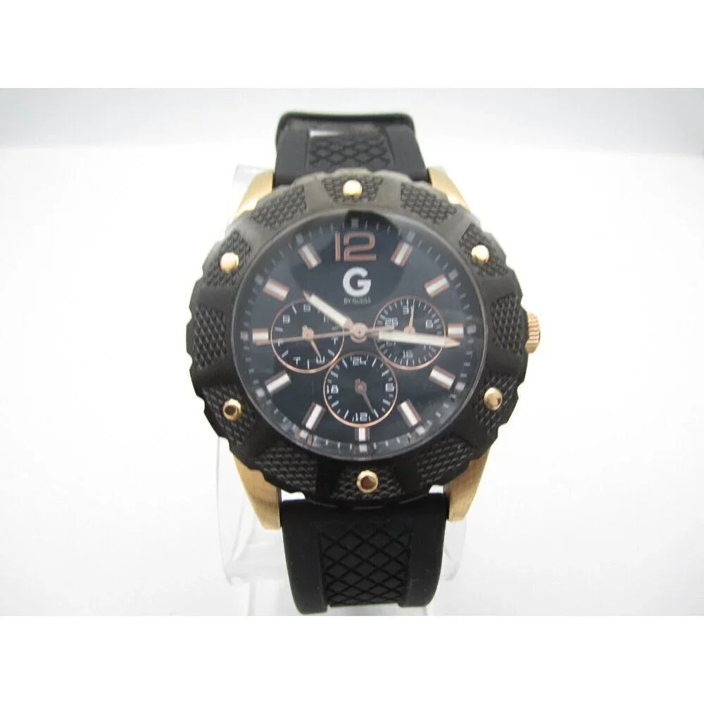 Men G Guess Quartz WR Analog 43mm Round Watch (H598) 